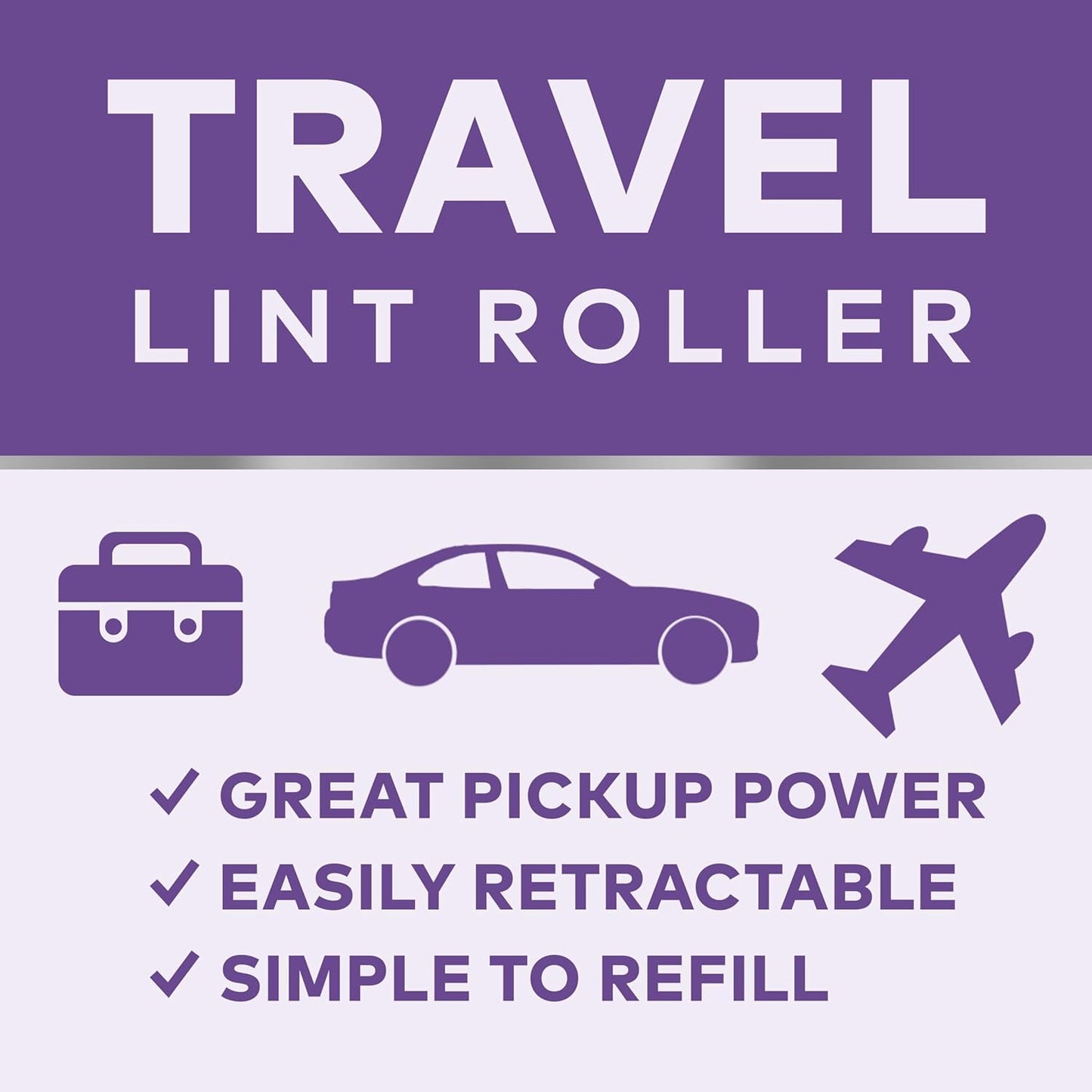 Scotch-Brite Mini Travel Lint Roller, Works Great On Pet Hair, 30 Sheets