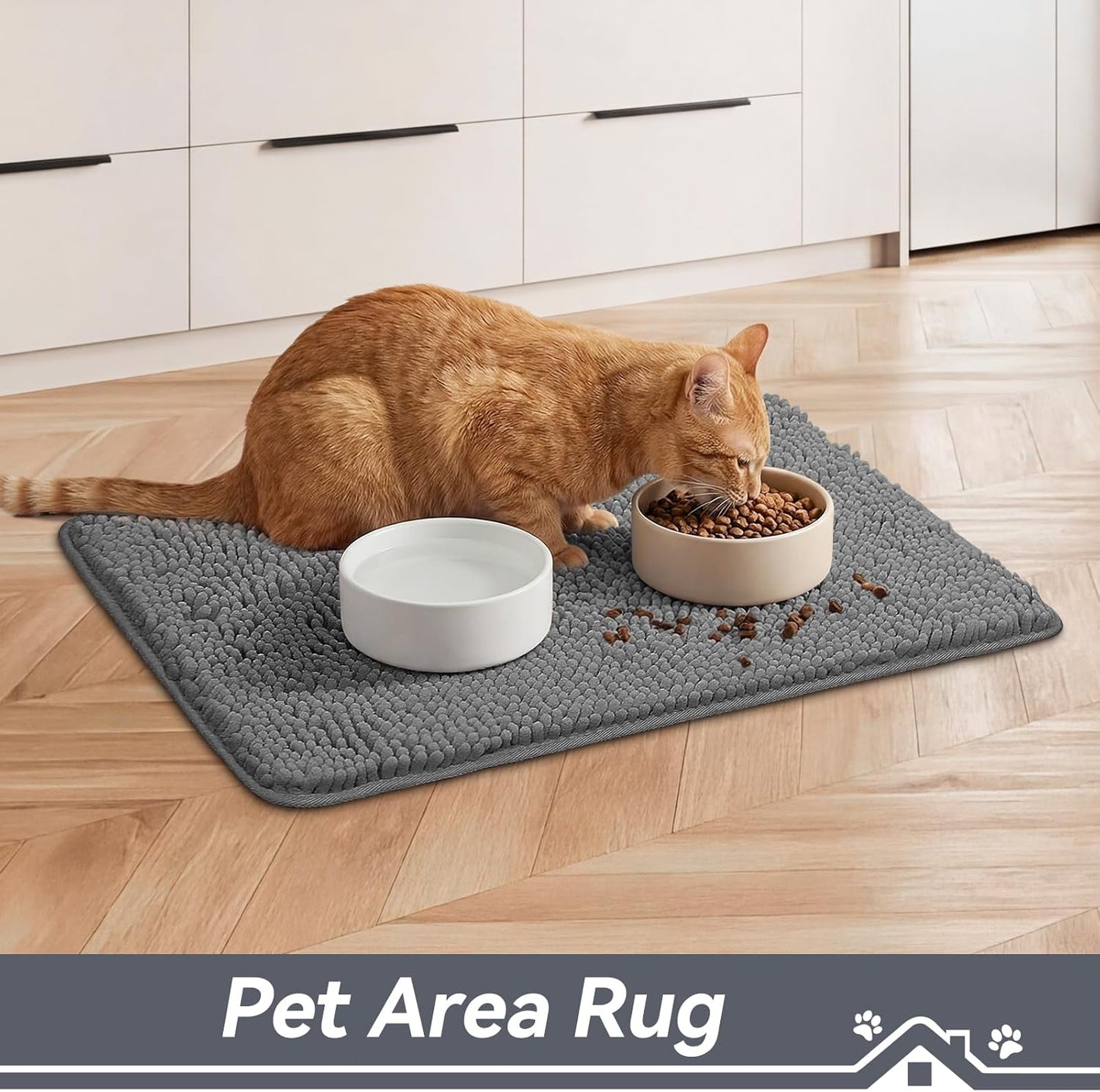 Bcoimo Super Absorbent Dog Door Mat, 30"*20" Anti Slip Mat for Muddy Paws, Pet Rugs for Dirty Paws Washable that Absorbs Moisture and Dirt, for Dog Cage and Pet Resting Carpet