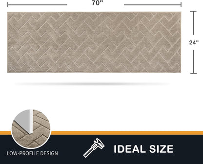 PURRUGS Dirt Trapping Door Mat 20" x 31.5", Non-Slip Machine Washable Entry Rug, Dog Doormat, Indoor Front Door Mat, Super Absorbent Entryway Rug for Muddy Shoes & Paws, Taupe