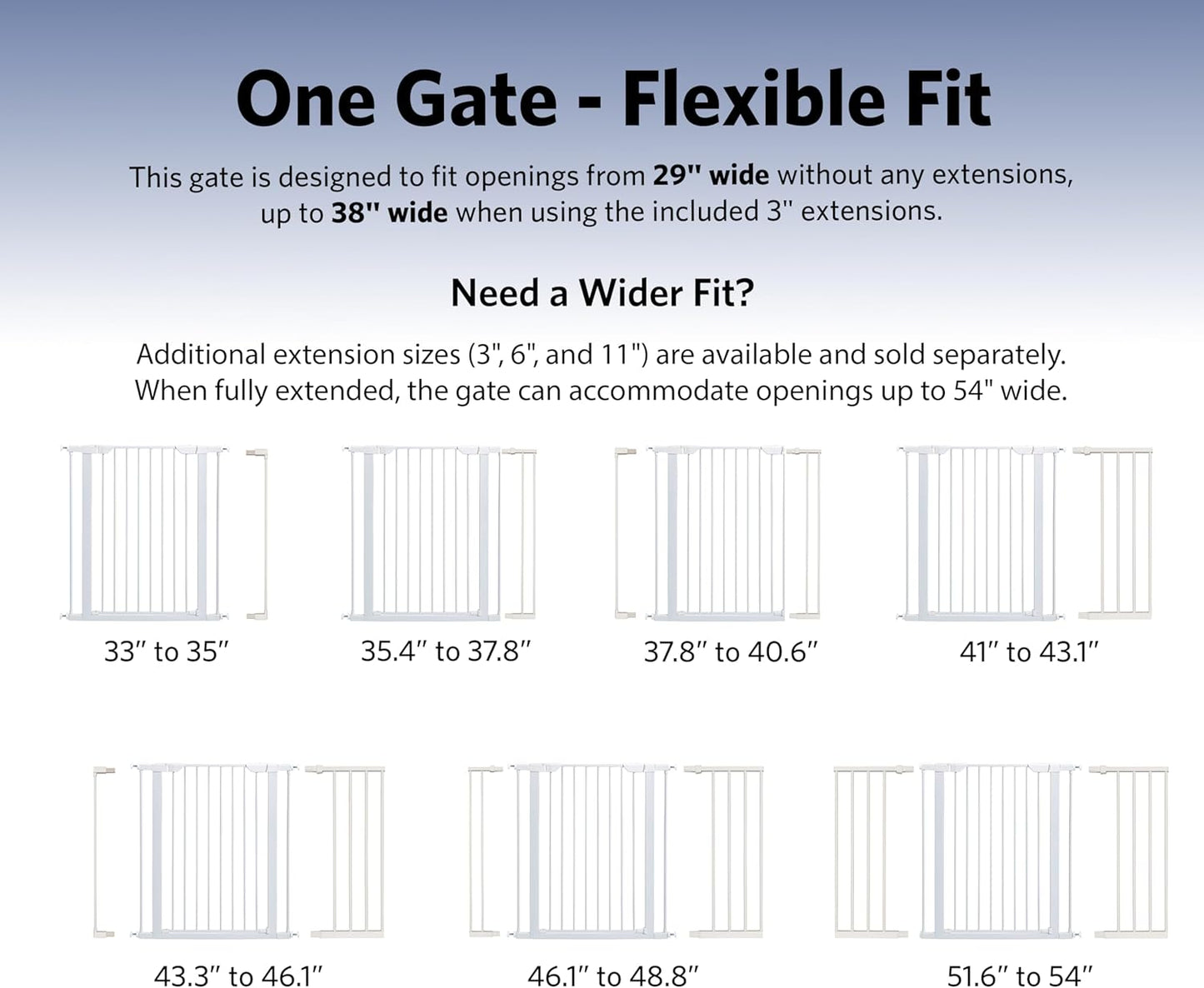 MidWest Homes for Pets 39-Inch High Walk-Thru Pressure Mounted Steel Dog Gate, Expands to 38 Inches Wide, Includes 3-inch Extensions, Textured Graphite
