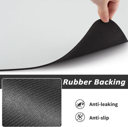 HotLive Dog Food Mat - Absorbent Cat Mat for Food and Water, No Stains Pet Feeding Bowl Mat, Easy to Clean Pet Placemats, Quick Dry Dog Water Dispenser Mat for Messy Drinkers | Paw Dark Grey 12"x 19"