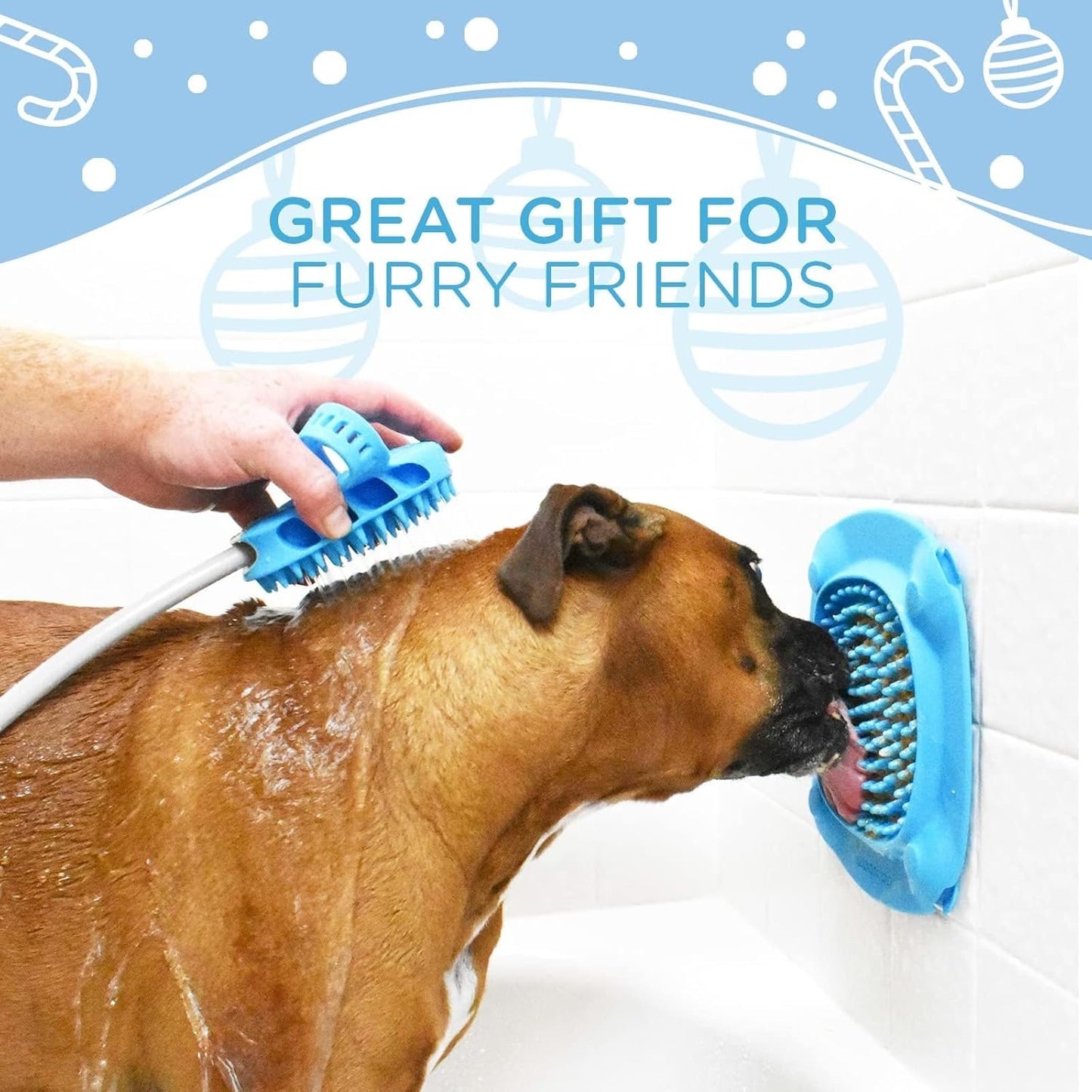 Aquapaw Lick Mat for Dogs with Suction Cups - XL, Blue, 1-Pack - Slow Feeder Lick Pads for Dogs & Grooming Enrichment - Food Mat for Peanut Butter Treats