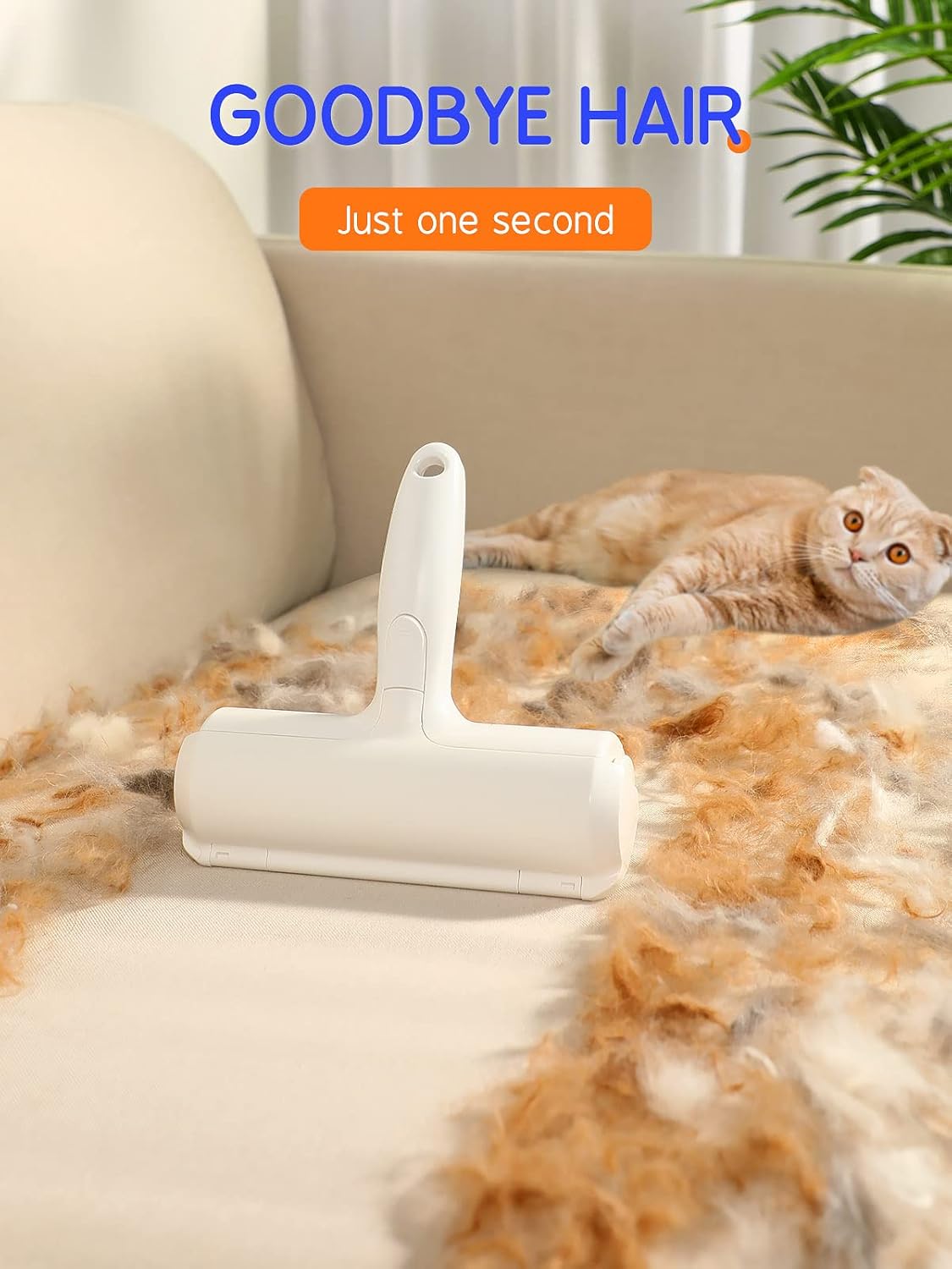 Pet Hair Remover - Reusable Cat and Dog Hair Remover for Couch, Clothes, Car Seat, Carpet, Bedding, Daily Use Self-Cleaning Pet Fur Remover, Portable Fur Removal Tool for Travel and Formal