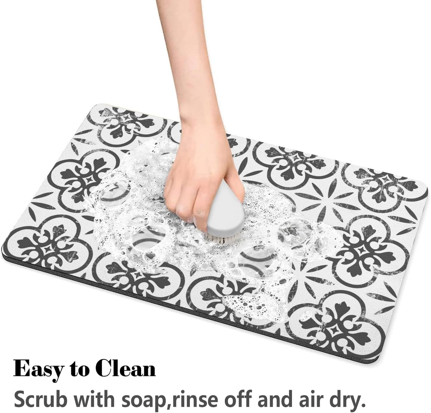 Dog Food Mats for Floors Absorbent, Pet Cat Food Mat - Quick Dry Dog Bowl Mats for Food and Water, Eco-Friendly Pet Supplies