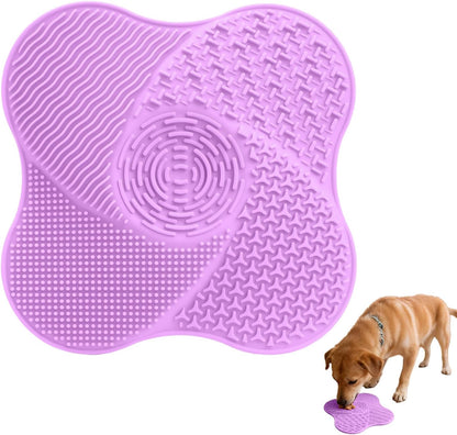 Lick Mat for Small Dogs with Suction Cups, Dog Lick Mat for Anxiety Relief, Slow Dog Feeder and Cat Licking Mat for Boredom Reducer, 1 Pack (Blue)