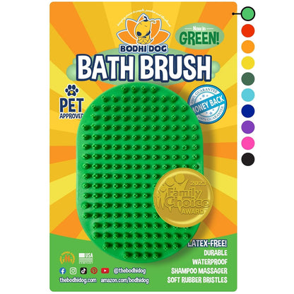 Bodhi Dog Shampoo Brush - Pet Grooming & Bath Supplies for Dogs and Cats - Bath Brush for Long & Short Hair - Premium Scrubber for Shower, Bathing & Massage (One Pack, Blue)