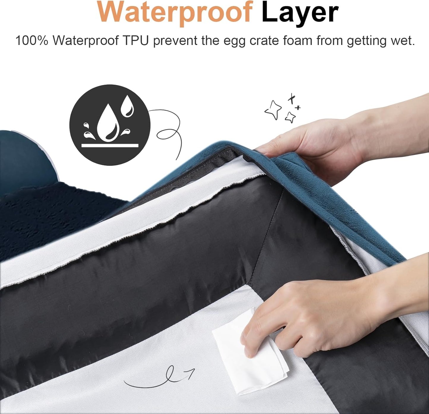 Large Dog Bed Orthopedic Washable: Beds Bolster XL Bed Large Big Dogs Memory Foam Couch Sofa Waterproof with Removable Cover