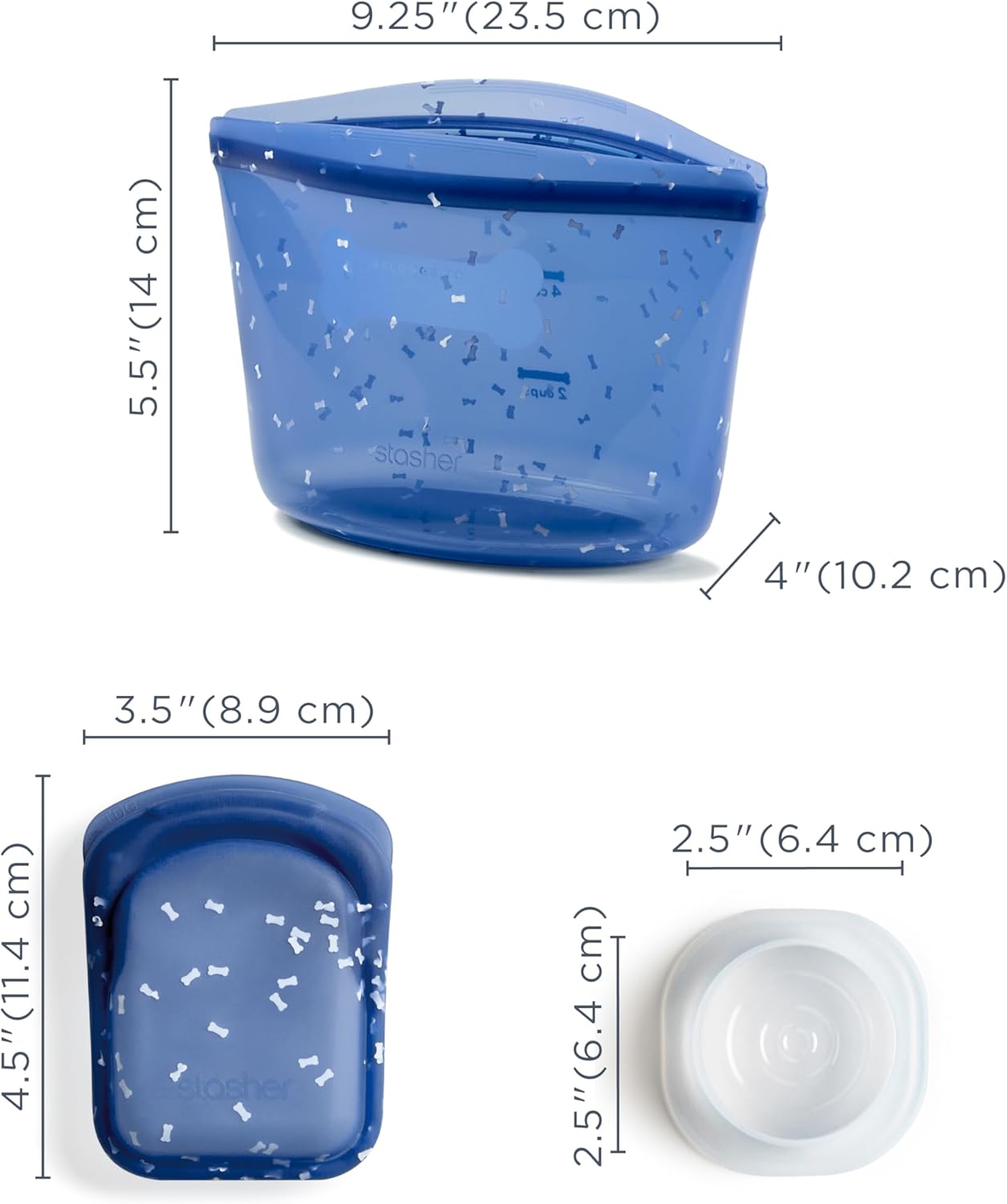 Stasher Pet Reusable Puppy Essentials Dog Food Can Lids, Cat Food Lids for Cans, Airtight Seal, Dog Travel Accessories, Food Grade Silicone Stretch Lids, Freezer & Dishwasher Safe, 3-Pack