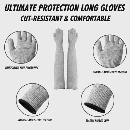 Cat Gloves Bite Proof, Cat Grooming Supplies, 15.74 in Cat Mittens to Prevent Scratching, Extra-Long Durable Bite Resistant Gloves, Bite Proof Gloves for Pet Grooming, Nail Trimming & Arm Protection