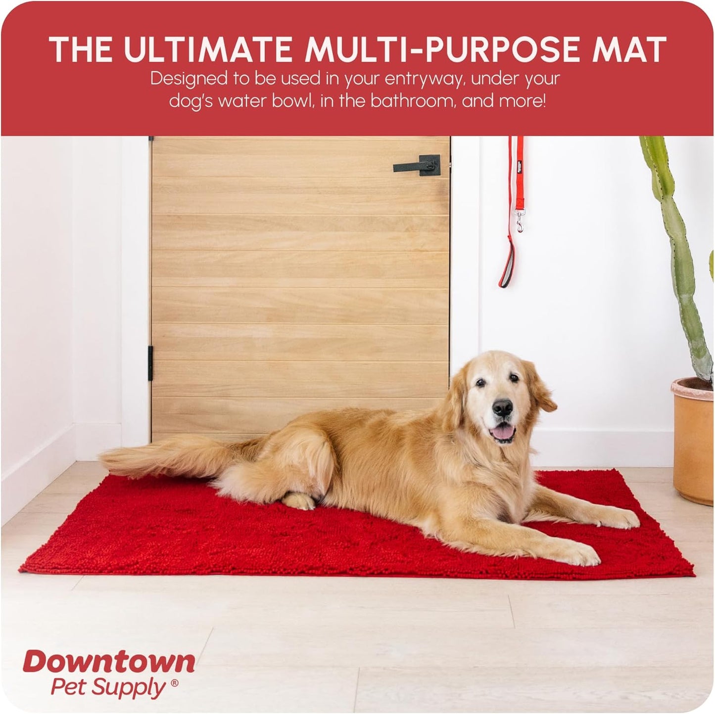 My Doggy Place Dog Mud Mat, 36"x26" Ash – Thick Microfiber Entry Rug for Snow, Mud & Salt – Absorbent, Quick-Dry, Washer-Safe & Non-Slip, Large