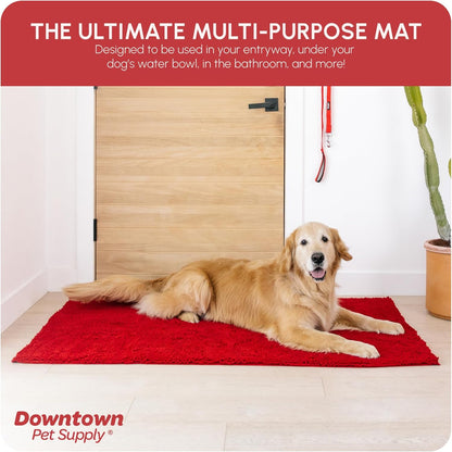 My Doggy Place Dog Mud Mat, 36"x26" Ash – Thick Microfiber Entry Rug for Snow, Mud & Salt – Absorbent, Quick-Dry, Washer-Safe & Non-Slip, Large
