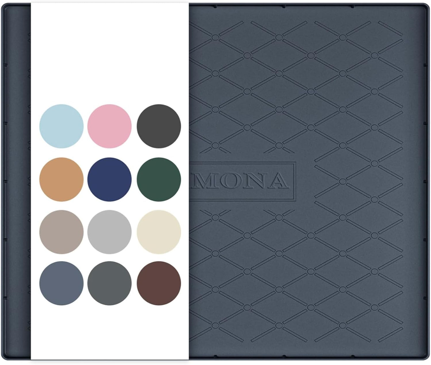 URMONA Under Sink Mat for Kitchen Waterproof, 34" x 22" Silicone Under Sink Mat for Shelf Liner Organizer, Cabinet Sink Protector Under Sink Liner for Bottom Kitchen, Bathroom(Light Grey)