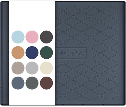 URMONA Under Sink Mat for Kitchen Waterproof, 34" x 22" Silicone Under Sink Mat for Shelf Liner Organizer, Cabinet Sink Protector Under Sink Liner for Bottom Kitchen, Bathroom(Light Grey)