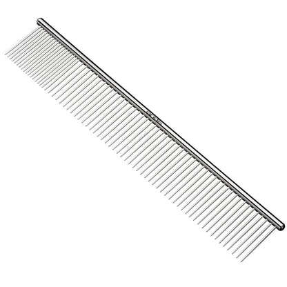 Andis 68550 Stainless Steel Pet Grooming Comb – Dematting Tool for Knots, Mats & Loose Hair Removal, 7.5-Inch, Professional Grooming Performance