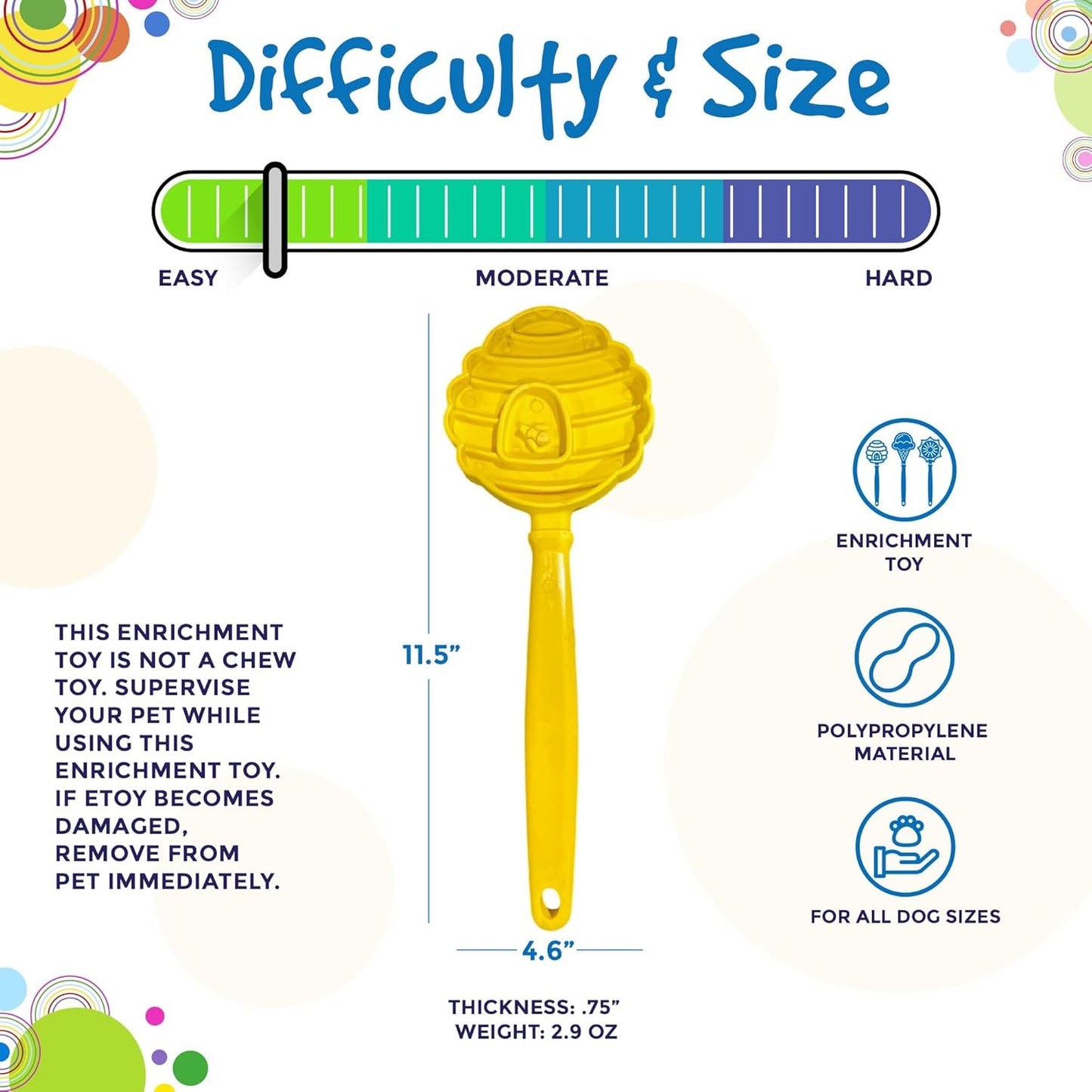 SodaPup Lick Sticks eToy – Durable Interactive Enrichment Toy Made in USA from Non-Toxic, Pet-Safe, Food Safe Material for Bonding, Training, Calming, Mental Stimulation, Oral Health & More