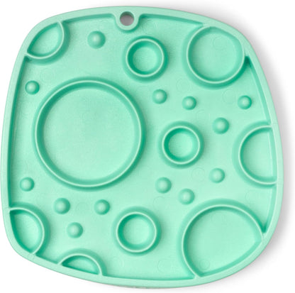 West Paw Seaflex Bubbles Feast Mat – All-in-One, Slow Feeder, Lick Mat – Encourages Foraging & Food Exploration - Engages Picky Eaters & Slow Feeding - Versatile – Easy to Clean, Non-Toxic - Tropic