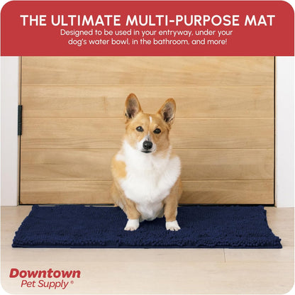 My Doggy Place Dog Mud Mat, 36"x26" Ash – Thick Microfiber Entry Rug for Snow, Mud & Salt – Absorbent, Quick-Dry, Washer-Safe & Non-Slip, Large