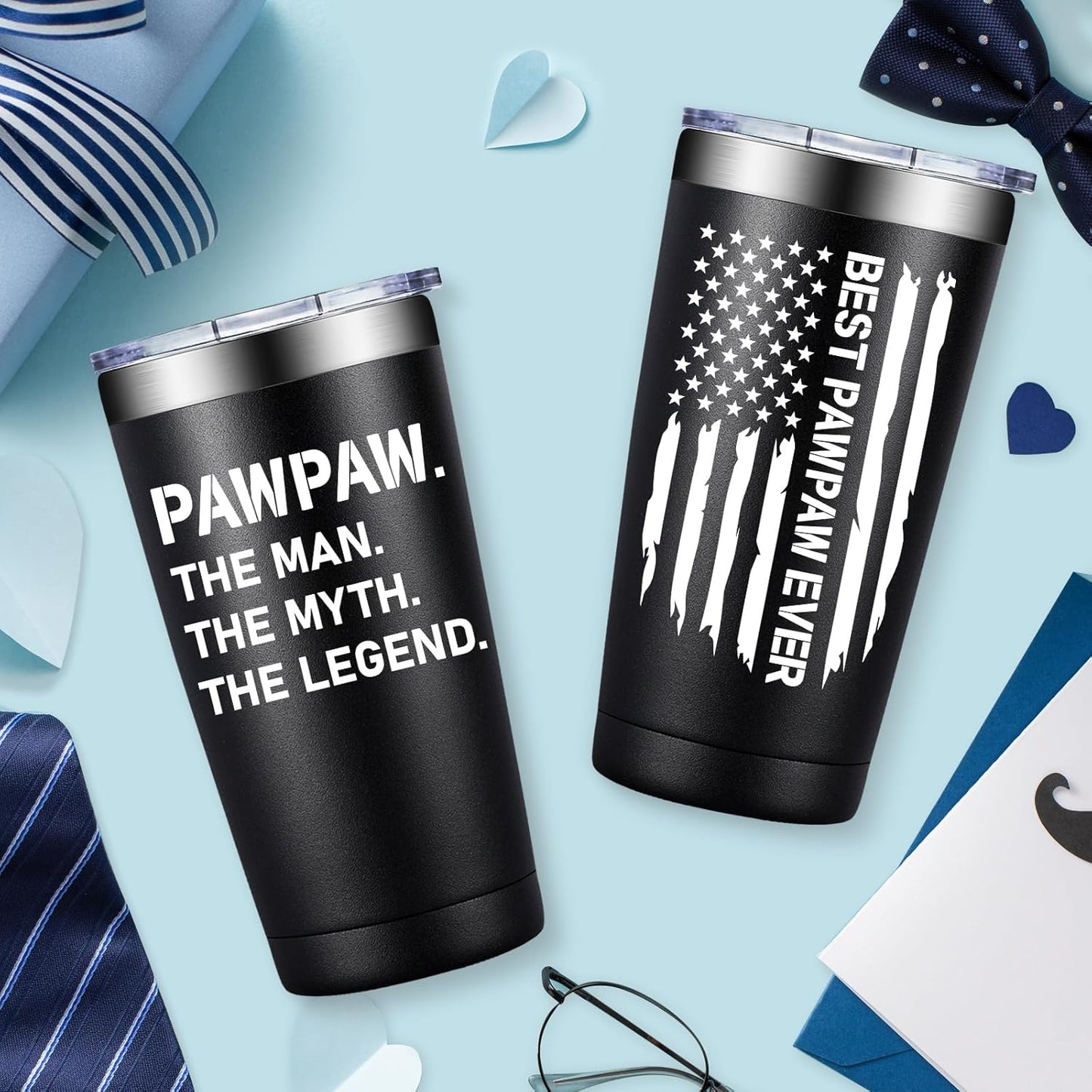 BIRGILT Pawpaw Gifts from Grandkids - Pawpaw Fathers Day Gift - Best Paw Paw Gifts for Grandpa, Grandfather - 20oz Tumbler Cup
