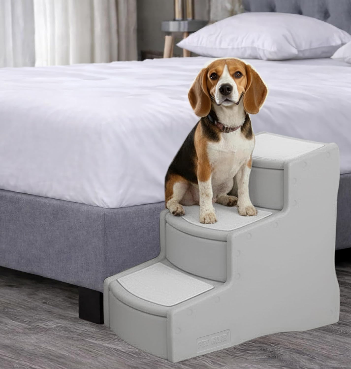 Pet Gear Easy Step III Pet Stairs, 3 Step for Cats/Dogs, Removable Washable Carpet Treads, for Pets Up to 150lbs, No Tools Required, Available in 9 Colors, Coffee Bean
