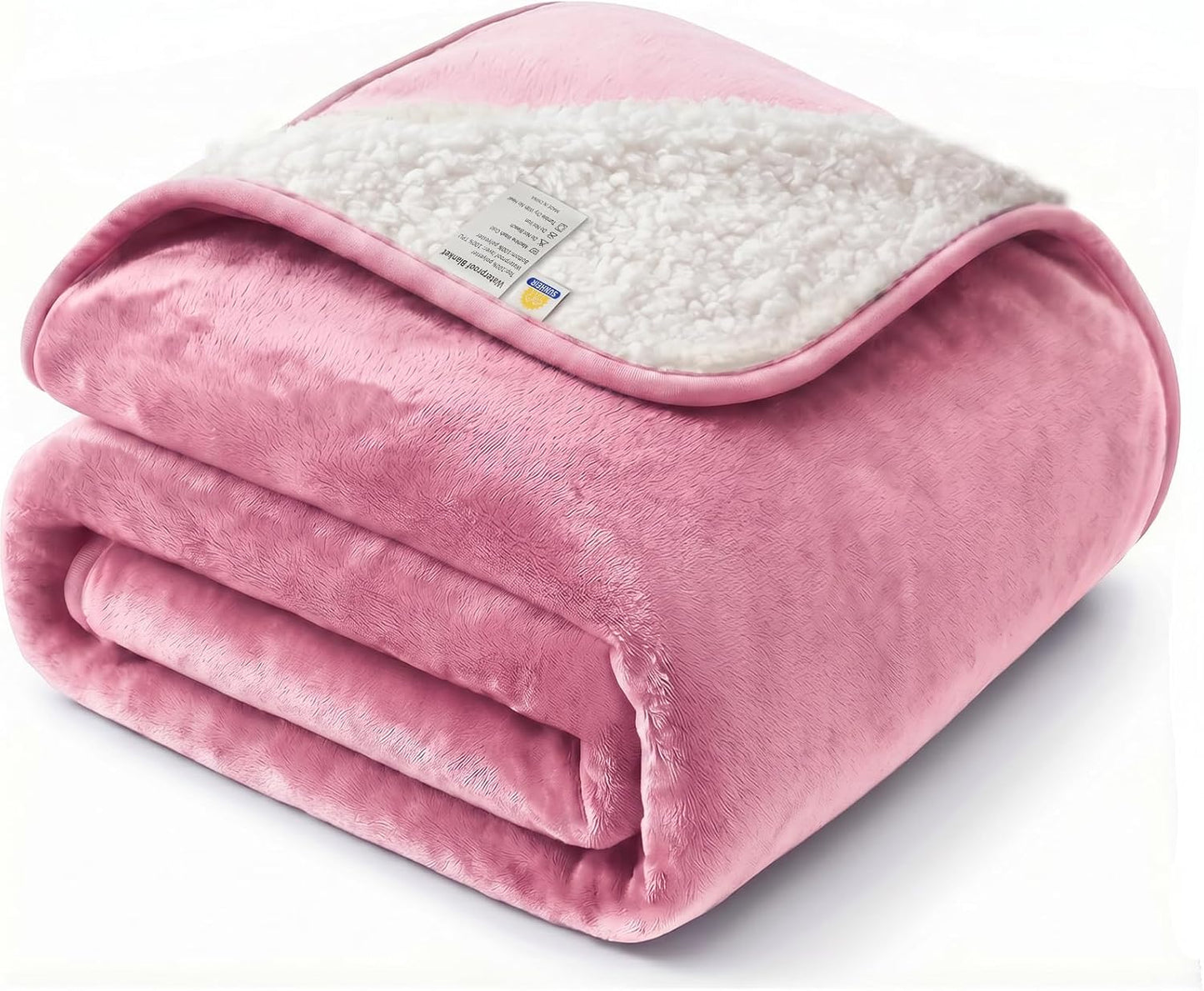 Sunheir Waterproof Dog Blankets for Small Dogs, Reversible Sherpa Fleece Thick Puppy Blanket, Leakproof Spill-Proof Pet Blanket for Cat, Bed, Couch, Furniture Protector, Travel, Camping, 25"X35", Grey