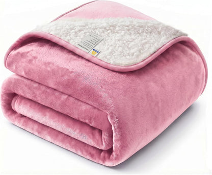 Sunheir Waterproof Dog Blankets for Small Dogs, Reversible Sherpa Fleece Thick Puppy Blanket, Leakproof Spill-Proof Pet Blanket for Cat, Bed, Couch, Furniture Protector, Travel, Camping, 25"X35", Grey