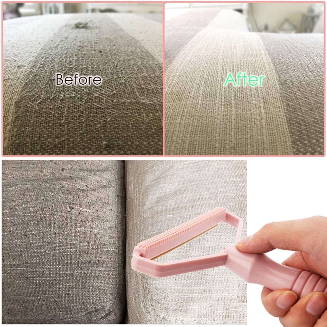 Portable Fabric Shaver, Pet Hair Remover, Manual Lint Remover, Dog Hair Remover Tool, Removing Dust from Clothing, Carpet, Furniture, Blankets, Couch Pink 1pcs