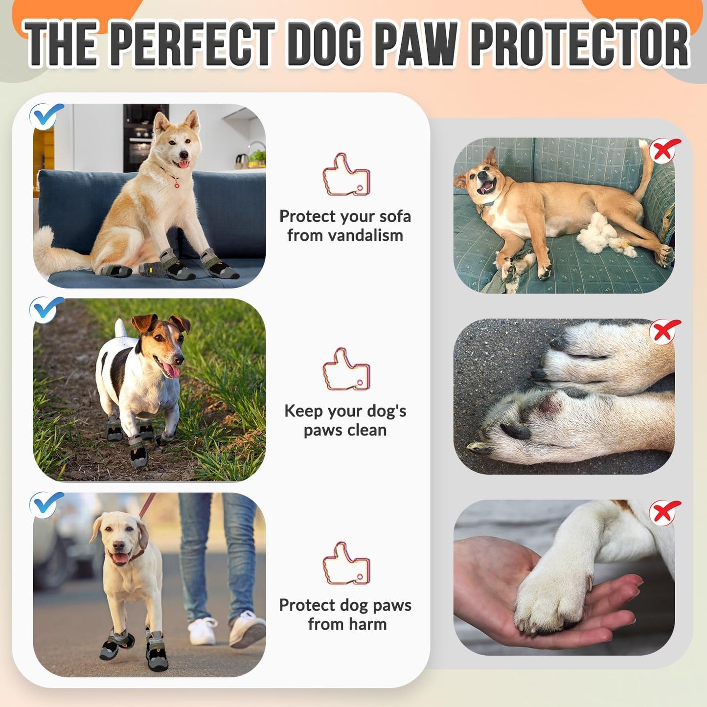 SlowTon Dog Shoes for Large Small Medium Dogs - Breathable Dog Boots for Summer Hot Pavement, Paw Protector for Outdoor Walking Winter Snow, Anti-Slip Rubber Dog Booties for Hardwood Floor (Green, 6)