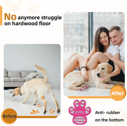 Anti-Slip Dog Paw Protector Pads for Senior Dogs, Dog Paw Adhesive Pads on Hardwood Floor,Senior Pets Essentials with Strong Traction,Puppy Grippers,12 Sets 48 pc L