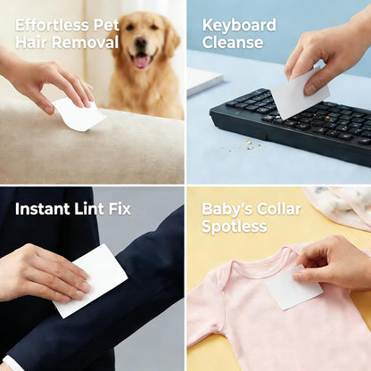 Lint Roller for Pet Hair – AITOLY Mini Sticky Strips, 50-Pack Portable Travel Lint Remover for Clothes & Dark Fabrics