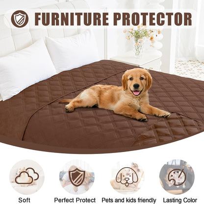 Smiry Waterproof Dog Bed Cover Blanket 30x70, Soft Reversible Pet Blanket, Washable Leakproof Cats Dogs Couch Cover for Sofa, Couch, Furniture, Grey/Dark Grey