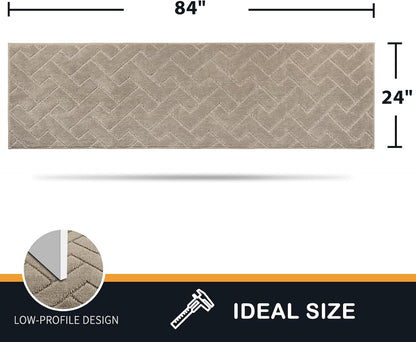 PURRUGS Dirt Trapping Door Mat 20" x 31.5", Non-Slip Machine Washable Entry Rug, Dog Doormat, Indoor Front Door Mat, Super Absorbent Entryway Rug for Muddy Shoes & Paws, Taupe