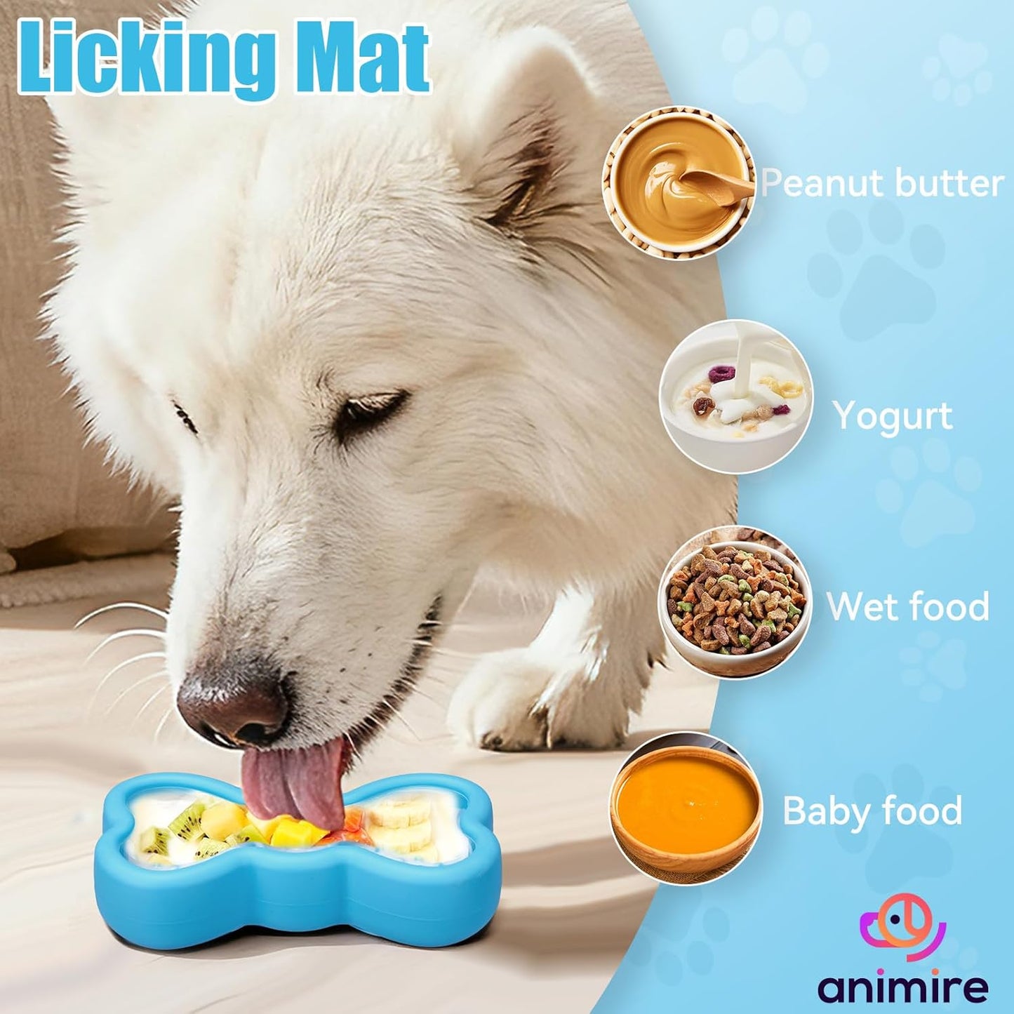 Freeze Dog Lick Bowl, Animire Non-Slip Slow Feeder Lick Mat for Dogs, Silicone Dog Enrichment Bowl for Distraction Anxiety Relief Boredom, BPA Free, Dishwasher Safe(Rose,S)