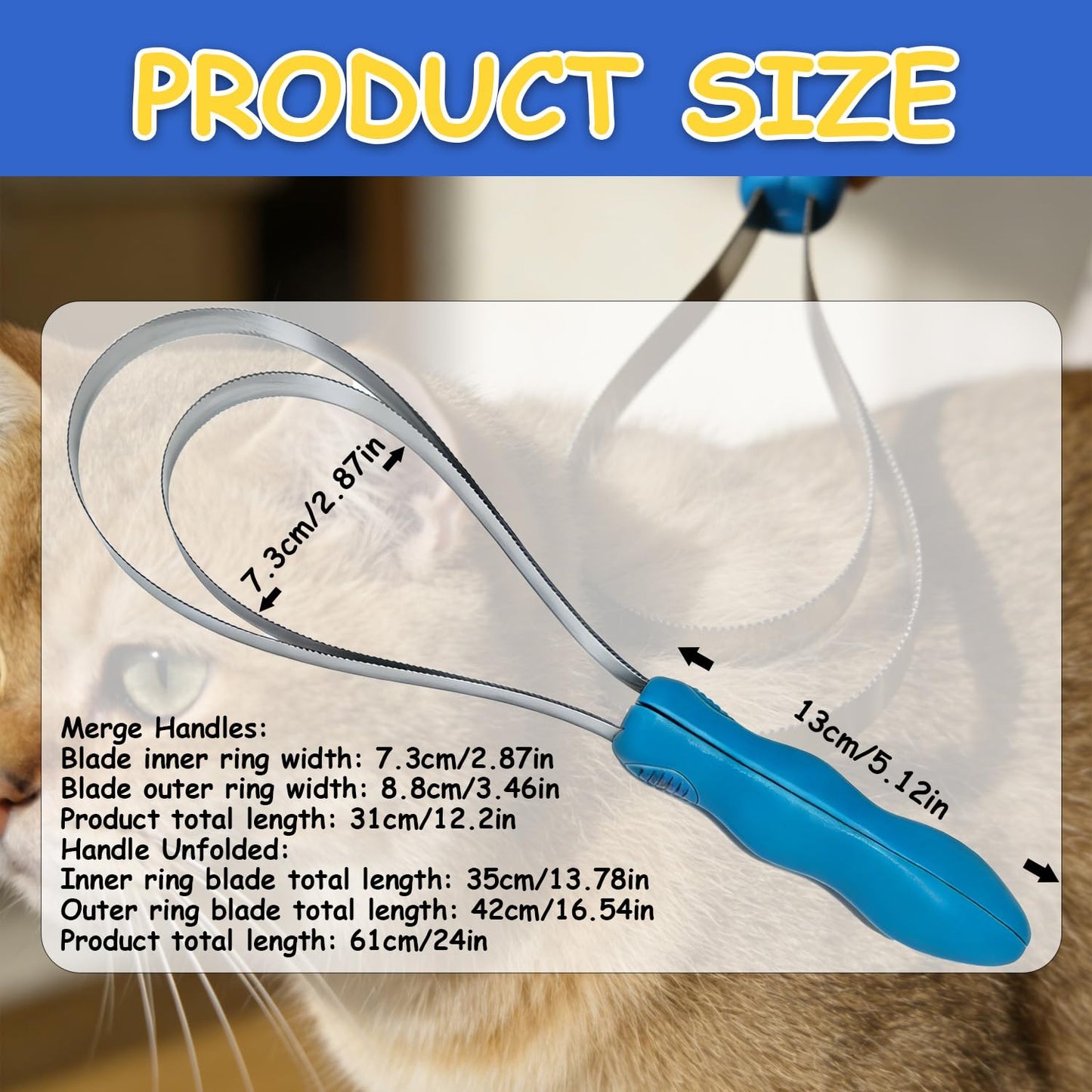 Horse Shedding Tool, Stainless Steel Shedding Blade for Horses & Dogs, Dog Shedding Brush for Double Coat Dogs, Deshedding Tool Grooming Brush for Horse Dog Cat(Single Loop)