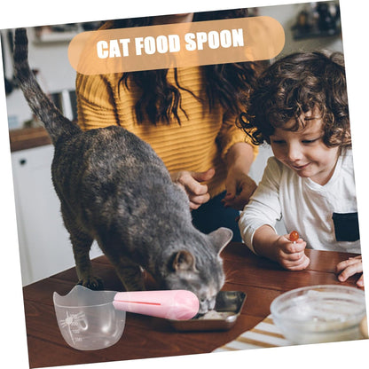 2-in-1 PET Food Scoop and Bag Clip Measurement Spoon for Dog and Cat Food Sealing Clip Scale for Accurate PET Feeding