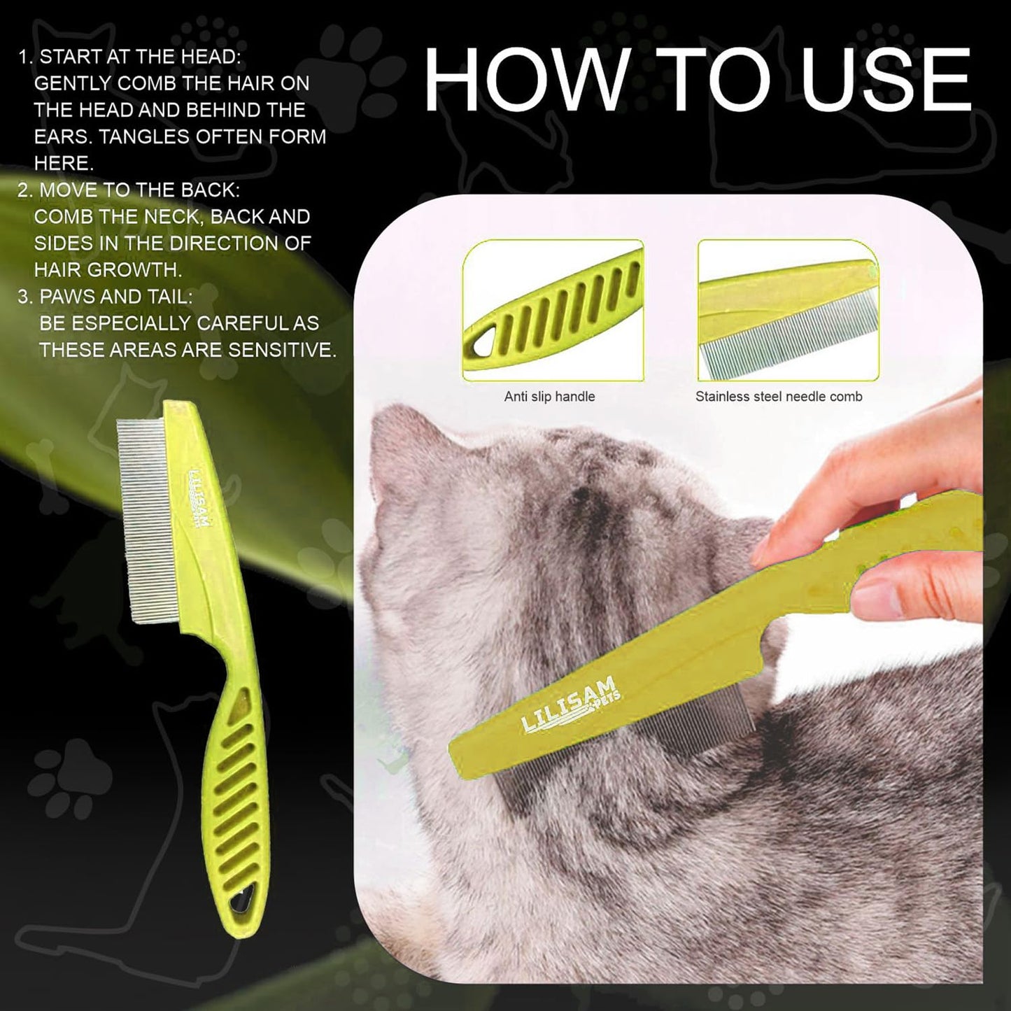 Pet Self Cleaning Slicker Brush and Grooming Comb - Gently Removes Loose Hair, Tangles, and Dirt - Skin Friendly Deshedding Grooming Tool for Hair Dogs & Cats - Pet Supplies Accessories (Purple)