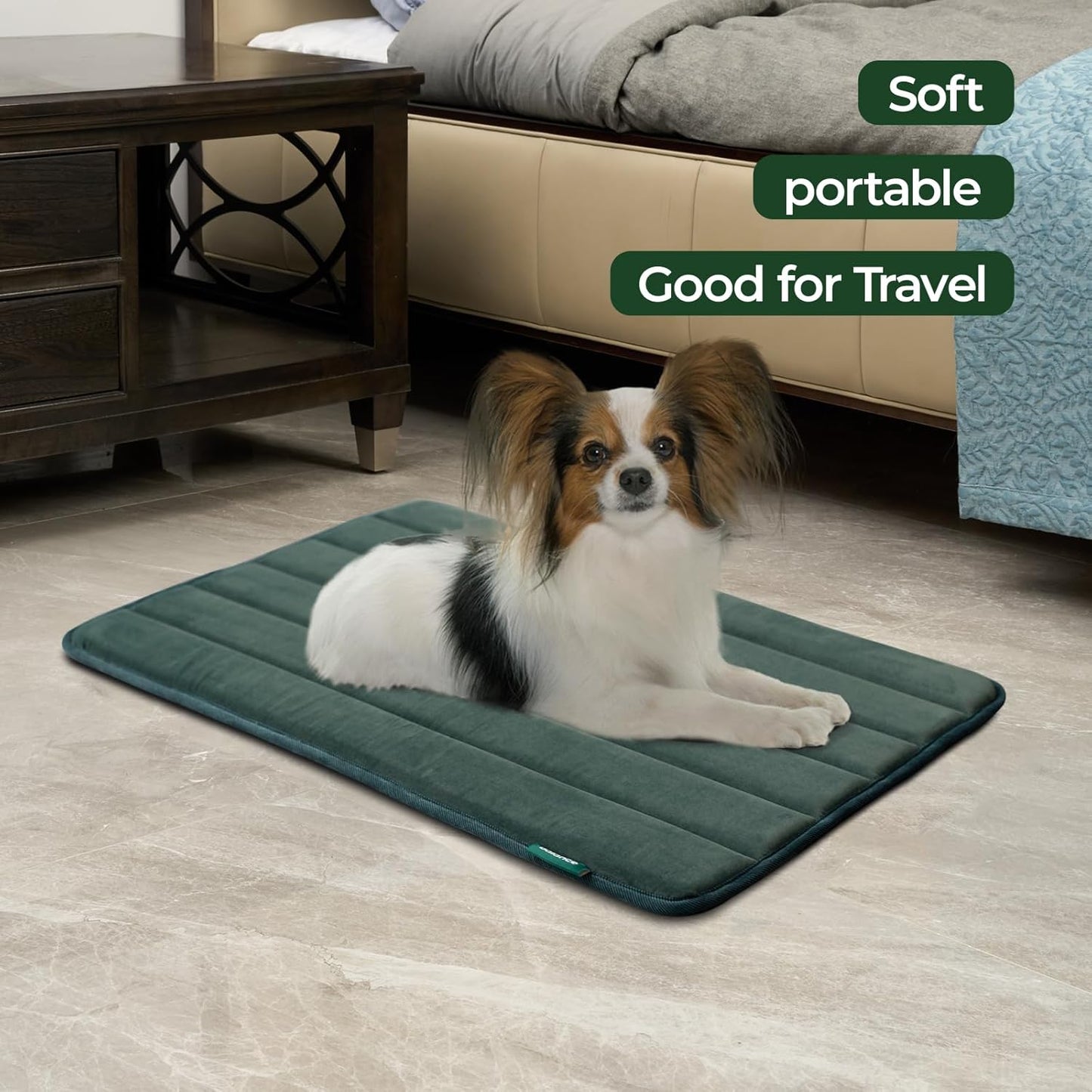 BALANCE Dog Crate Pad, Dog Foam Crate Mat Kennel Pad, Washable Water-Resistant Pet Bed Flat Dogs Cage Mat for Small Dogs