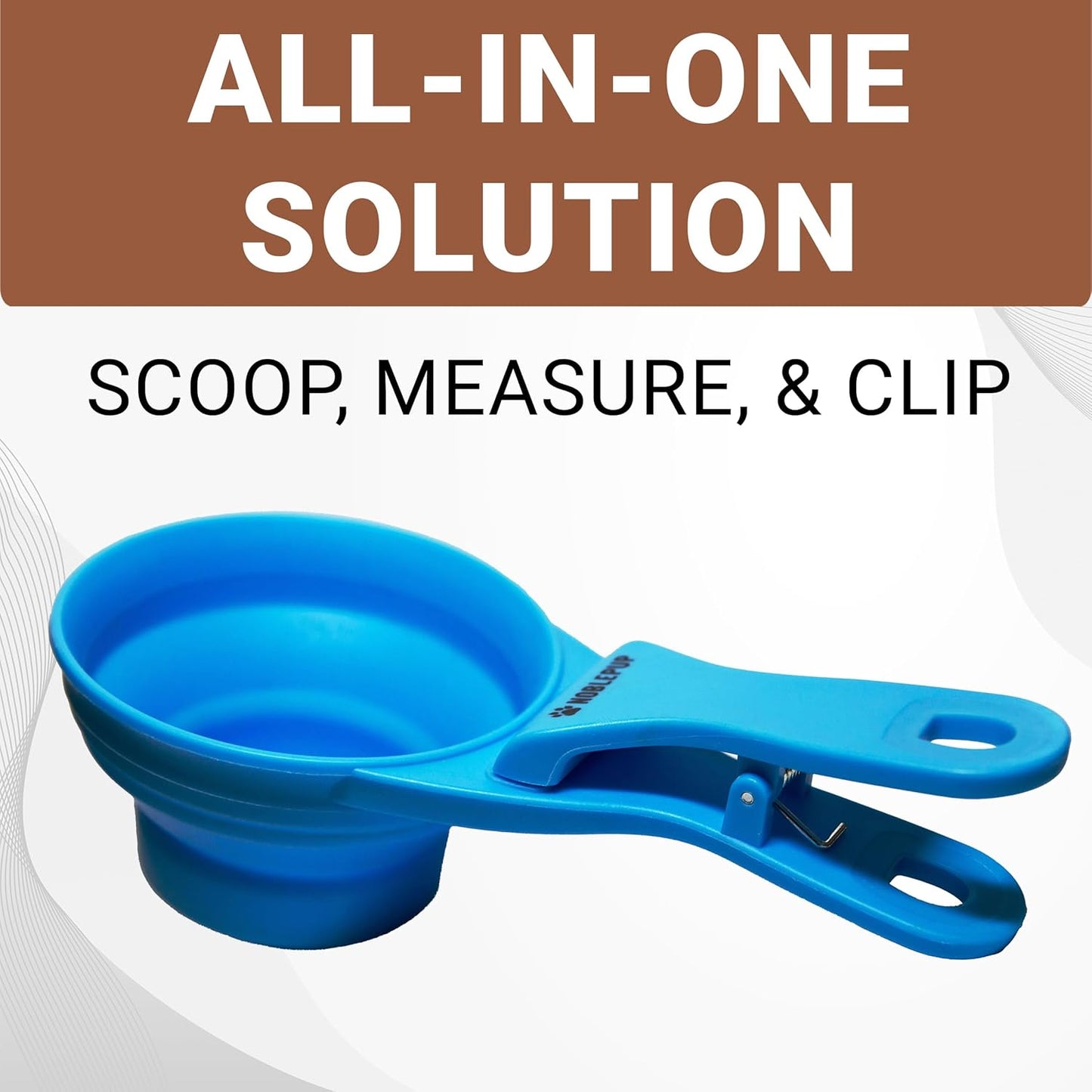 MeasureMate Pet Food Scoops with Bag Clip for Dog and Cat - 3-in-1 Multi-Function Collapsible Food Measuring Cup - 1 Cup Capacity, 8oz, Green - Dishwasher Safe