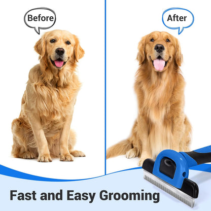 MIU COLOR Pet Grooming Brush, Deshedding Tool for Dogs & Cats, Effectively Reduces Shedding by up to 95% for Short Medium and Long Pet Hair