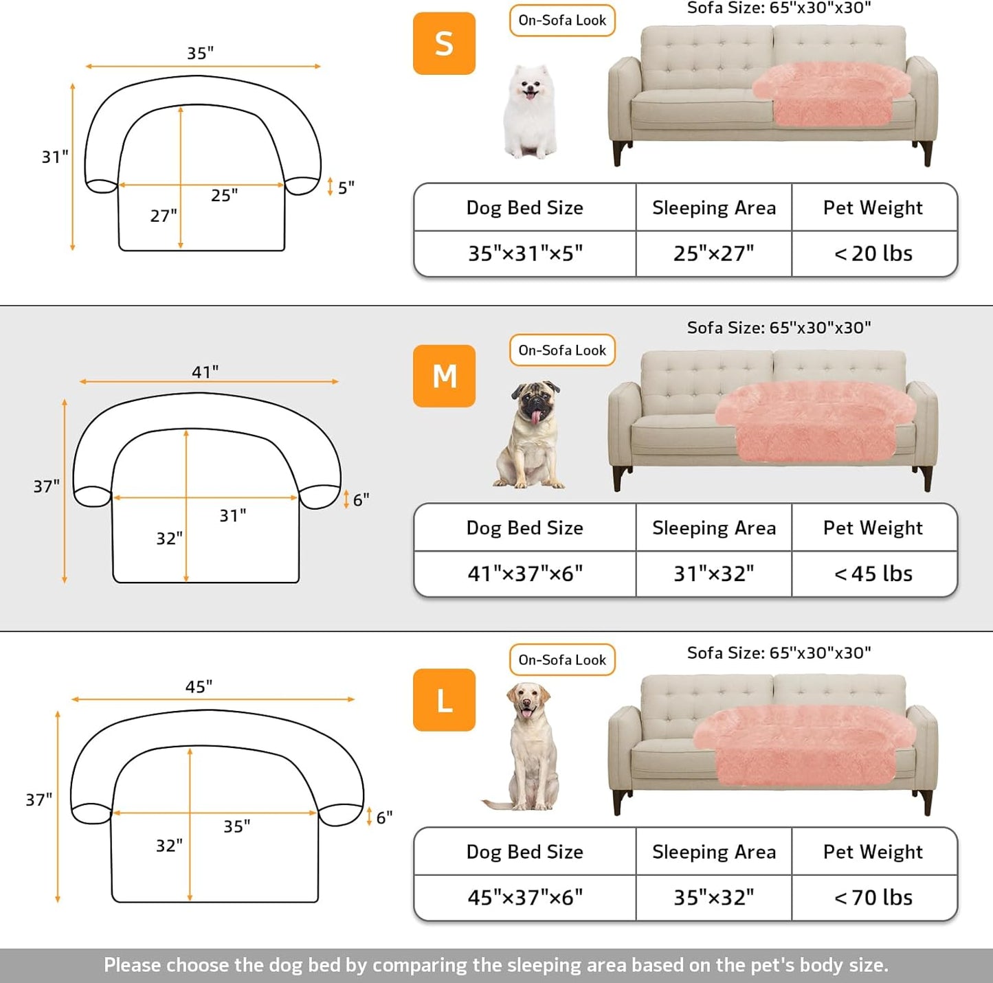 Calming Dog Bed Fluffy Plush Dog Mat for Furniture Protector with Removable Washable Cover for Large Medium Small Dogs and Cats (Large, Light Grey)