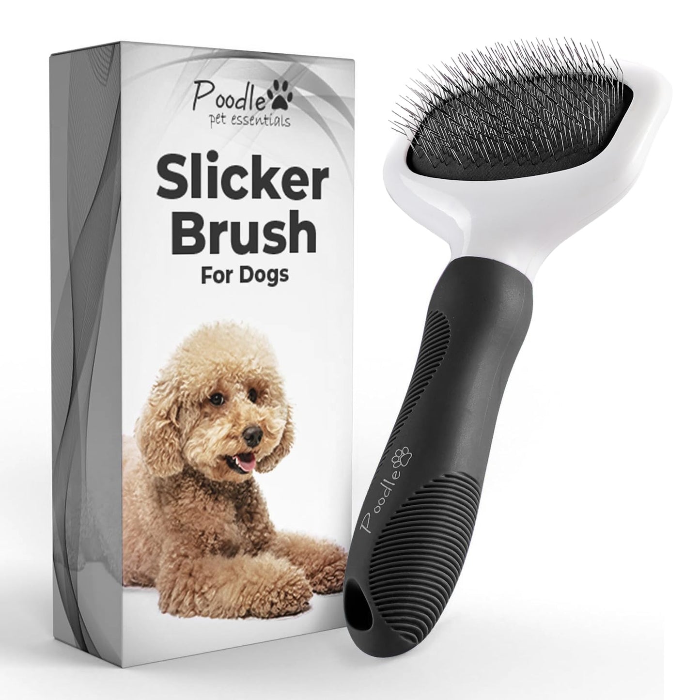 Poodle Pet Slicker Brush - For Dogs, Cats, Rabbits - Matted/Loose Fur, Knots - Suitable for Doodle/Goldendoodle Grooming and Shredding Short/Long Hair