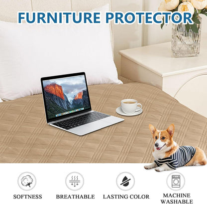 hyha Waterproof Dog Bed Blanket, Soft Pet Blankets, Waterproof Couch Cover for Dogs, Reversible Sofa Covers Washable for Furniture (30x70 Inch, Grey/Dark Grey)