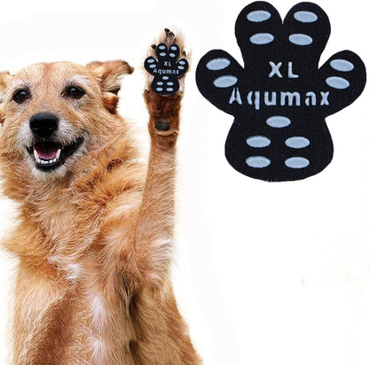 Dog Paw Protector Gripper Traction Pads,Dog Paw Covers,Foot Stickers in Summer Hot/Winter Cold Pavement,Dog Shoes Booties Socks Replacement,12 Sets (48 pcs) XXL Black