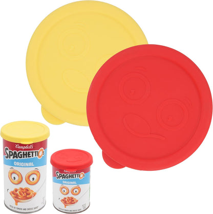2PCs 3.0-inch Silicone Can Lids for Chef Boyardee | Van Camp's | Goya | Bush's Best | Farmer's Market Can, Can Cover for Canned Goods, Soup Can Cap, Fit Most Standard Size, Dishwasher Safe (Lids ONLY)