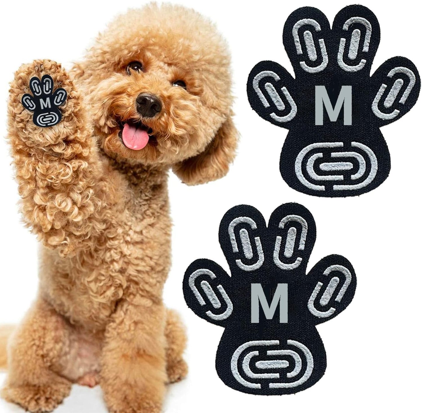 Dog Paw Grips & Protectors for Senior Dogs - Anti-Slip Traction Pads to Prevent Slipping on Hardwood Floors, Strong Grip Paw Stickers for Hot Pavement, Tile & Laminate Floors.