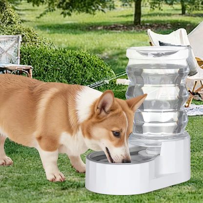 RIZZARI 8L Elevated Pet Water Dispenser – Stainless Steel Gravity Waterer with Auto-Refill Design for Medium and Large Dogs & Senior Pets -Comfortable Drinking Height for Living Rooms,Multi-Pet Homes