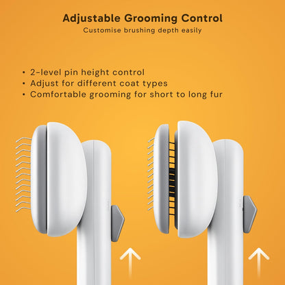 Wolfster Self Cleaning Slicker Brush for Dogs & Cats - Skin-Friendly Deshedding Brush & Undercoat Rake for Short, Medium and Long Hair Pets, Reduces Shedding by 90% (Parrot Green)