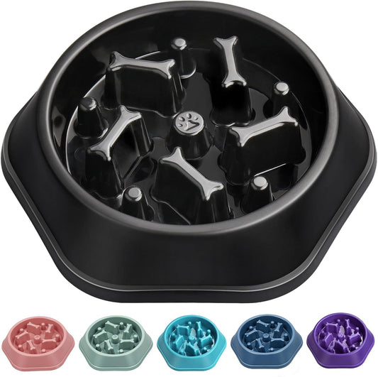 UPSKY Slow Feeder Dog Bowl Anti-Chocking Slower Feeding Pet Puzzle Bowls, Interactive Bloat Stop Dog Food Dishes Non-Slide Dogs Lick Treat for Small Medium