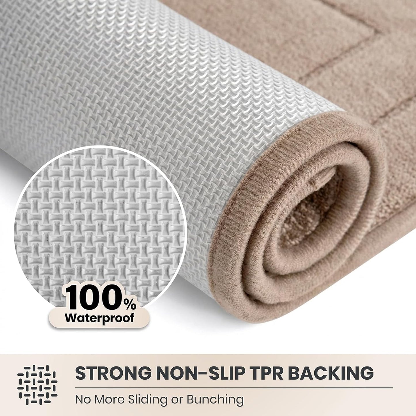 PURRUGS Dirt Trapping Door Mat 32" x 47", Non-Slip/Skid Machine Washable Entryway Rug, Dog Doormat, Super Absorbent Welcome Mat for Muddy Wet Shoes and Paws, Grayish Brown
