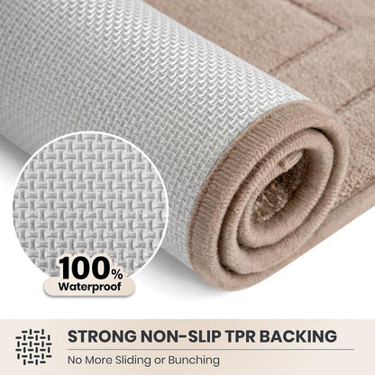 PURRUGS Dirt Trapping Door Mat 32" x 47", Non-Slip/Skid Machine Washable Entryway Rug, Dog Doormat, Super Absorbent Welcome Mat for Muddy Wet Shoes and Paws, Grayish Brown