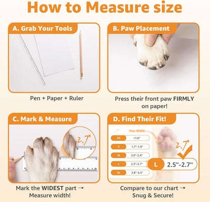 Double Sides Non-Slip Dog Socks to Prevent Licking Paws - Strong Traction for Paw Protector, Senior Dogs, Hardwood Floors, Dog Booties with Grippers - Size Large